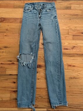 American Eagle Outfitters Blue Distressed Straight Leg Jeans And Pacsun Jeans